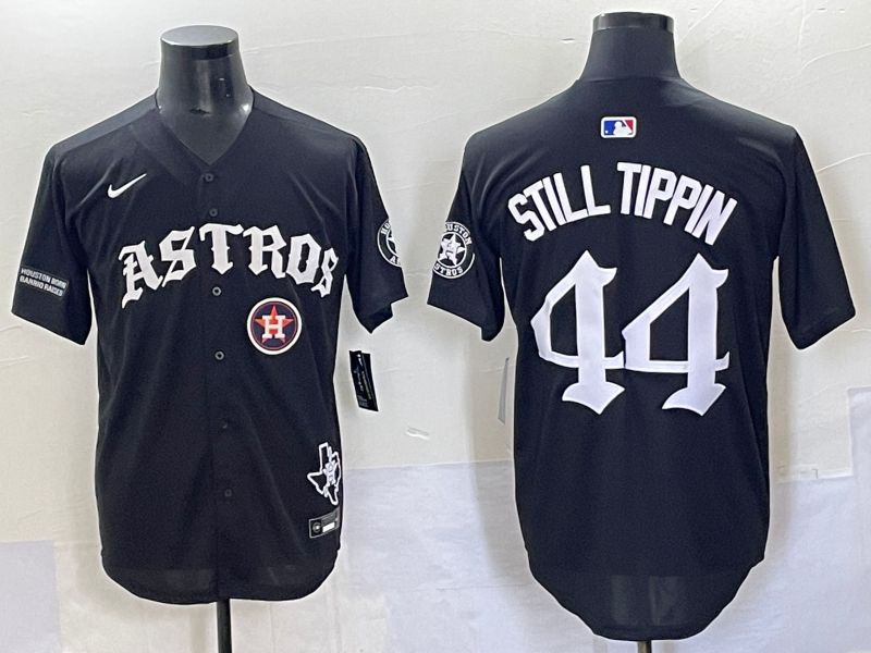 Men 2025 Houston Astros #44 Still Tippin Black Seven generations Joint Name Nike MLB Jersey style 15->houston astros->MLB Jersey